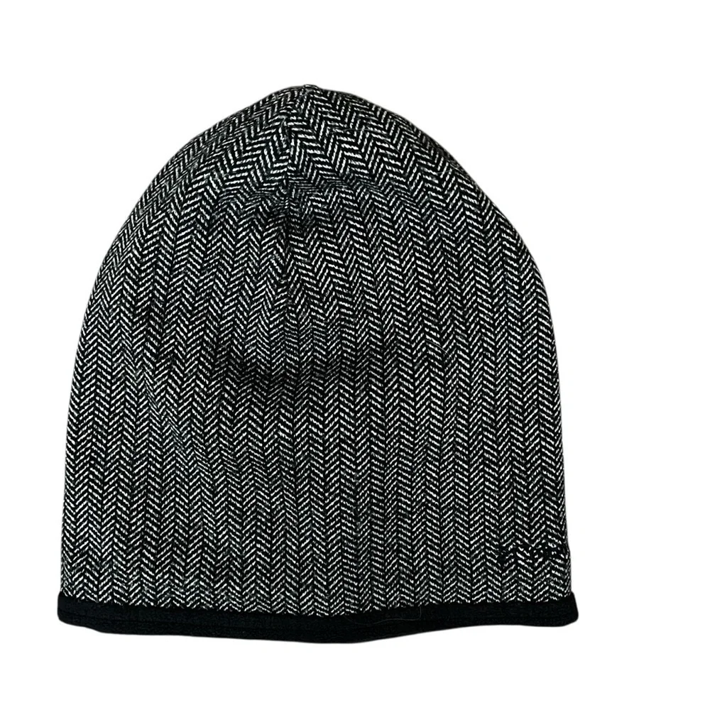 Columbia Black Gray Beanie Women’s One Size 100% Polyester Fleece Lined